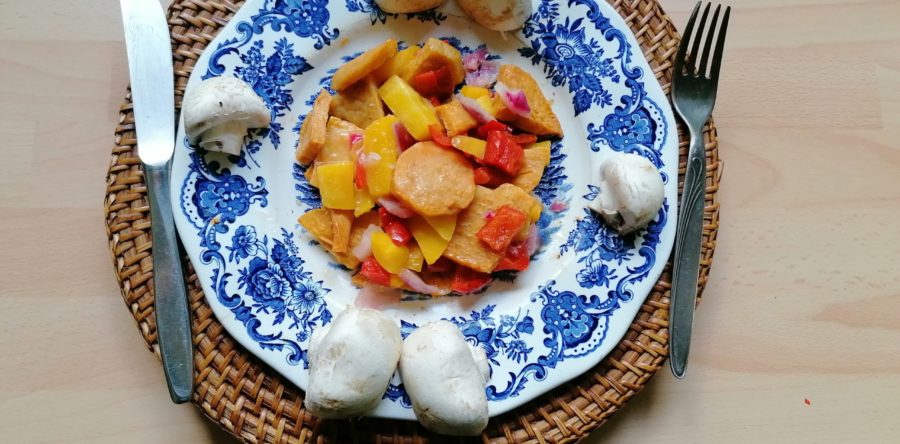 Rezept: Süßkartoffeln Paprika Gemüse