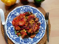 Rezept: Süßkartoffeln mit Bohnen und Rote Bete
