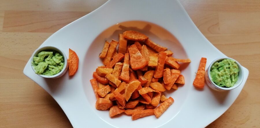 Rezept: Süßkartoffelpommes ….oder Kürbis oder Möhren…